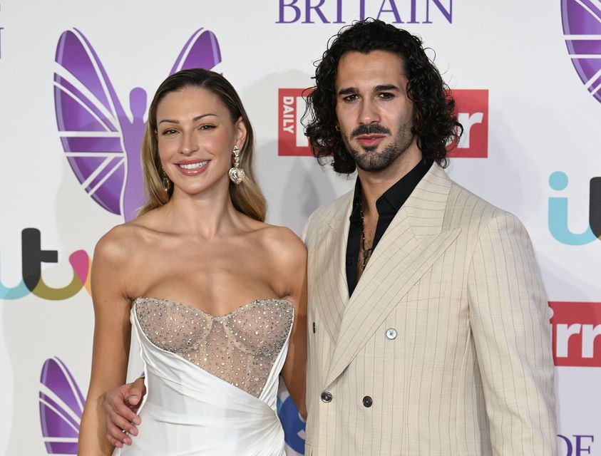 File photo dated 8/10/2023 of Zara McDermott arrives for the Pride of Britain Awards at the Grosvenor House Hotel, London, with Graziano Di Prima (Doug Peters/PA)