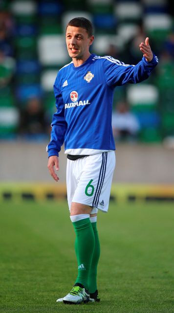 Northern Ireland's Chris Baird before the International Friendly at Windsor Park, Belfast. PRESS ASSOCIATION Photo. Picture date: Friday May 27, 2016. See PA story SOCCER N Ireland. Photo credit should read: Niall Carson/PA Wire. RESTRICTIONS: Editorial use only, No commercial use without prior permission, please contact PA Images for further information: Tel: +44 (0) 115 8447447.