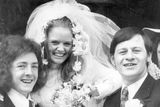 thumbnail: Alex Higgins.  Snooker Legend.  World professional snooker champion Alex Higgins (right), who was in Belfast to-day for the wedding of his sister, Jean, of Abingdon Street to John Robson, Crumlin Road.  The couple were married in St. Aidan's Parish Chursh, Blythe Street, Sandy Row, Belfast.