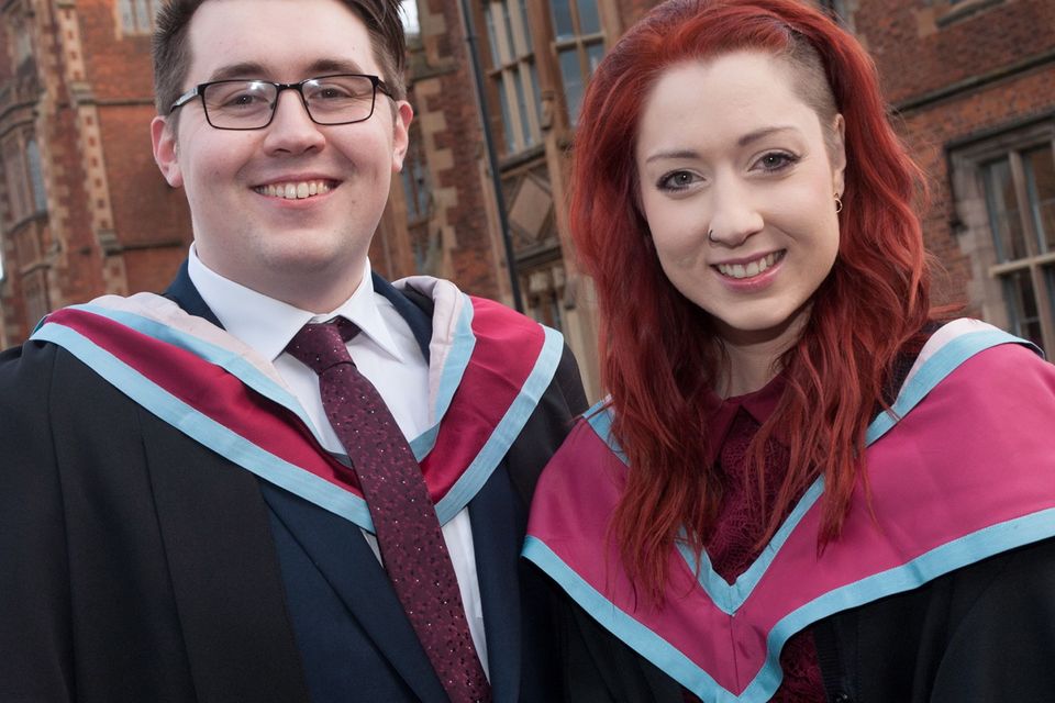 Lindsay Brown from North Wales graduated from Queens University in Law, also pictured is Paul Kavanagh from Newry who graduated in Human Rights and Criminal Justice Law.