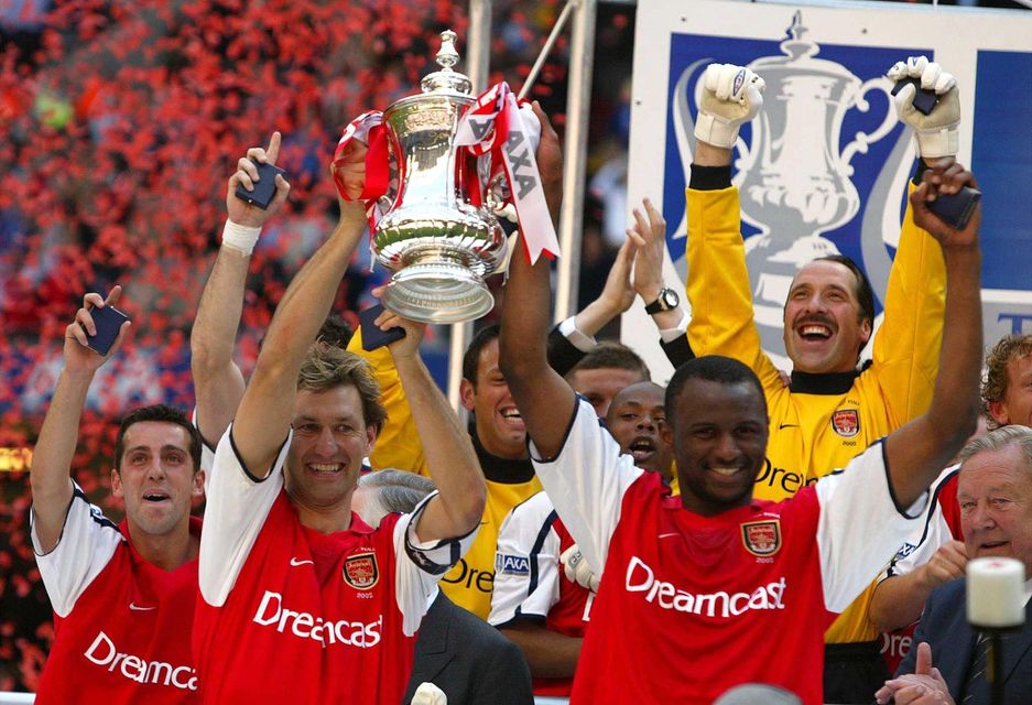 Edu, far left, enjoyed success as a player at Arsenal (PA)