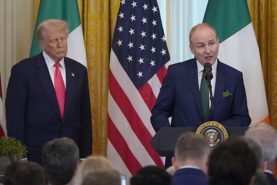 Taoiseach Micheal Martin and US President Donald Trump (Niall Carson/PA)