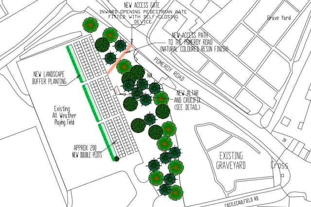 Plans to extend a graveyard in Donaghmore will mean taking over some of the local playing field