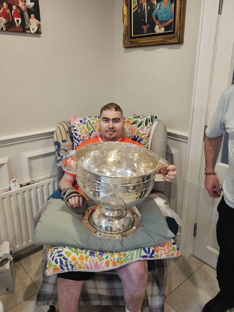 Caolan who has a rare form of brain cancer is a footballer for Crossmaglen