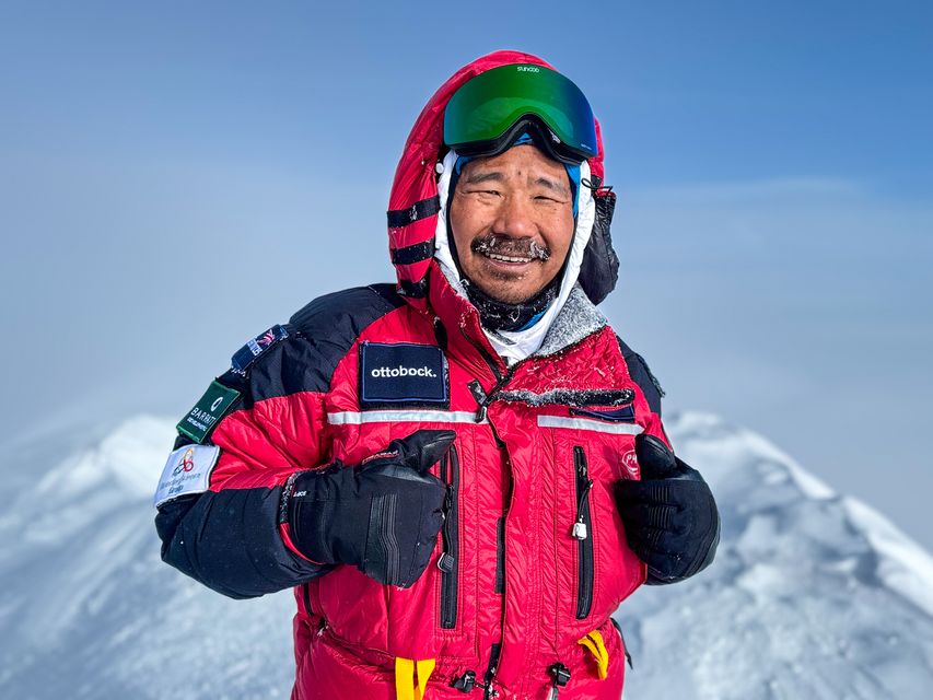 Hari Budha Magar made history when he reached the summit of Mount Everest in 2023 (Abirai Rai/ PA)