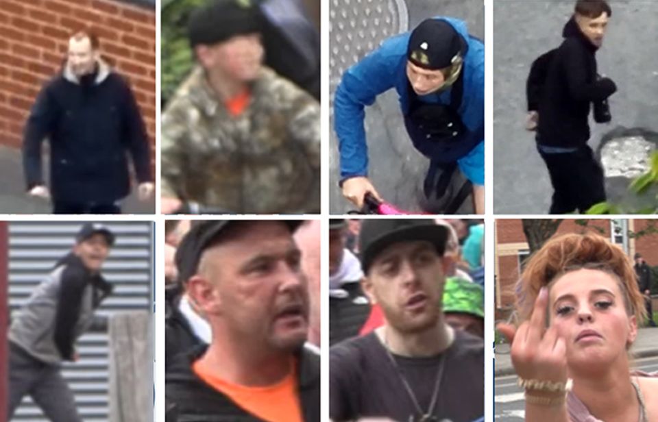 Cleveland Police published images of 20 people it hopes to identify following disorder in Middlesbrough on Sunday (Cleveland Police/PA)