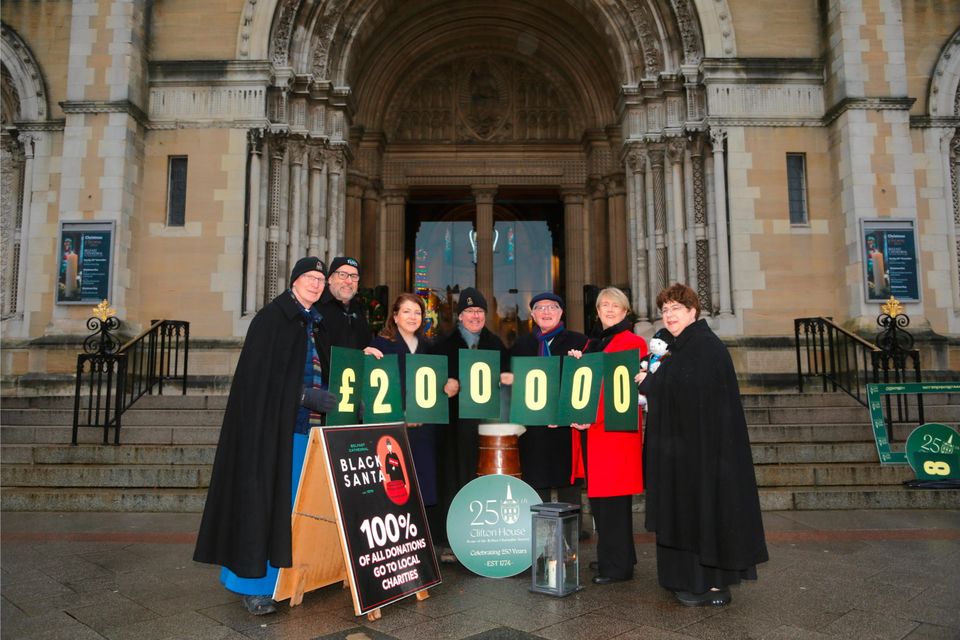 BFrom left: Canon Raymond Fox; the Rt Rev George Davison, Bishop of Connor; Eileen Mooney, Treasurer of Belfast Charitable Society; the Very Rev Stephen Forde, Dean of Belfast; Professor Alastair Adair, Chair of Belfast Charitable Society; Paula Reynolds, CEO of Belfast Charitable Society and Mrs Gillian McCaughey, Cathedral Lay Reader