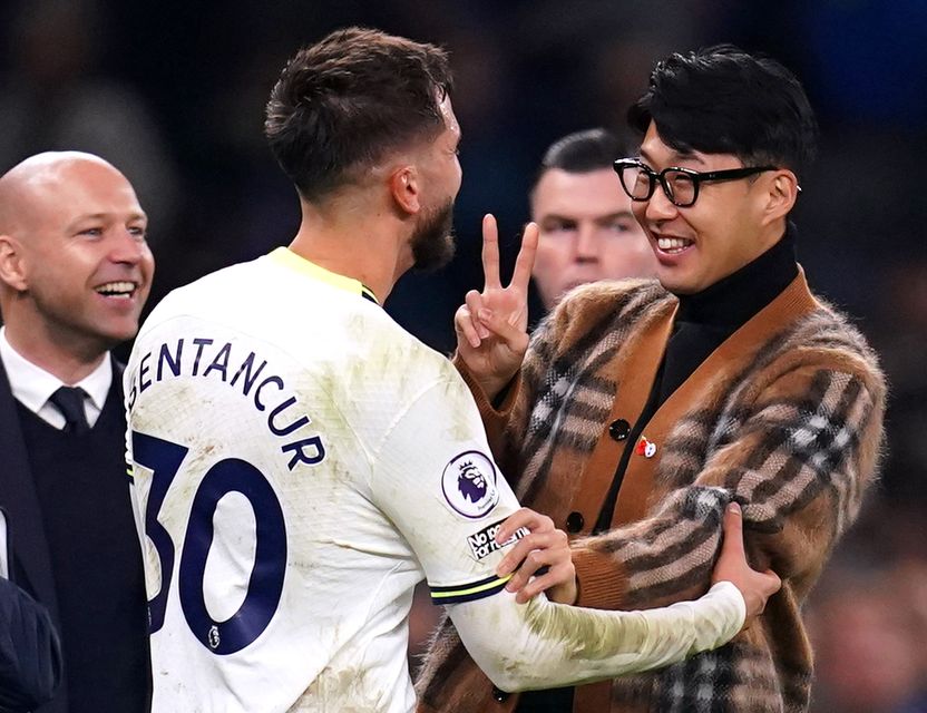 Rodrigo Bentancur was sanctioned for comments he made about Son Heung-min (right) (John Walton/PA)