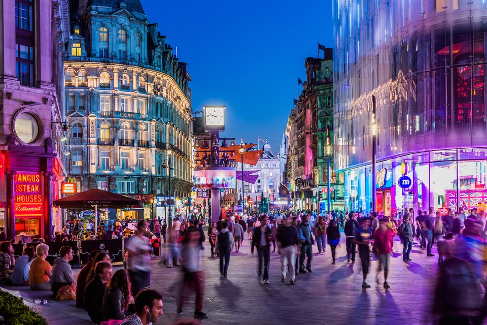 Leicester Square, the heart of London's entertainment scene 