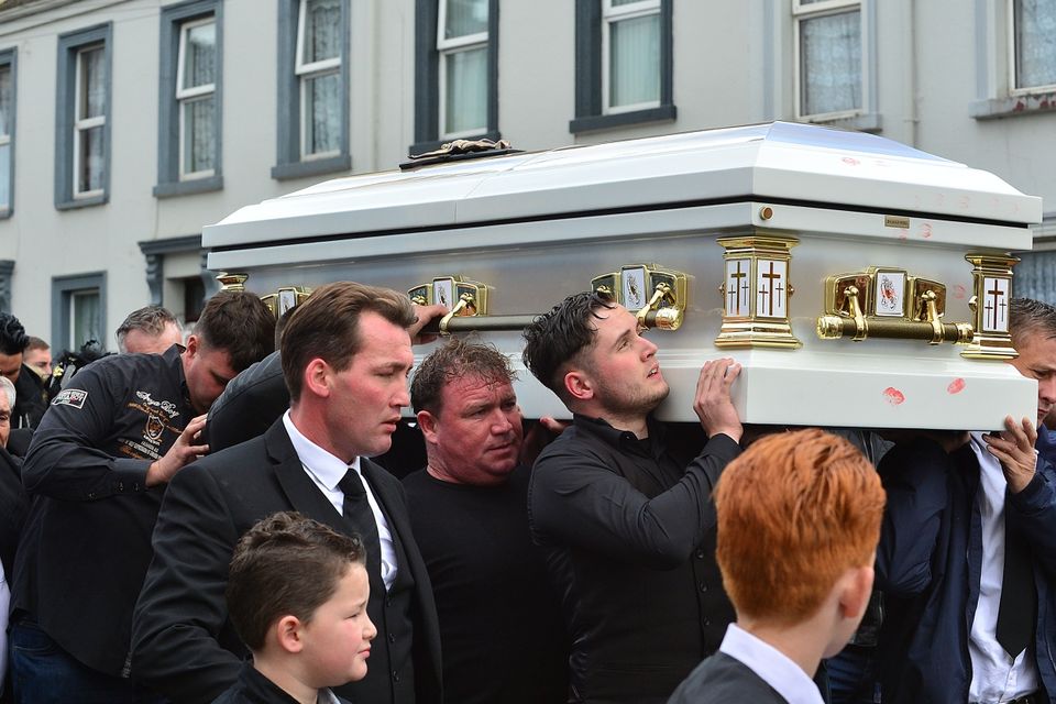 Funeral for 'Queen of Travellers' Violet Crumlish in Lurgan, Co. Armagh. Picture By: Arthur Allison.