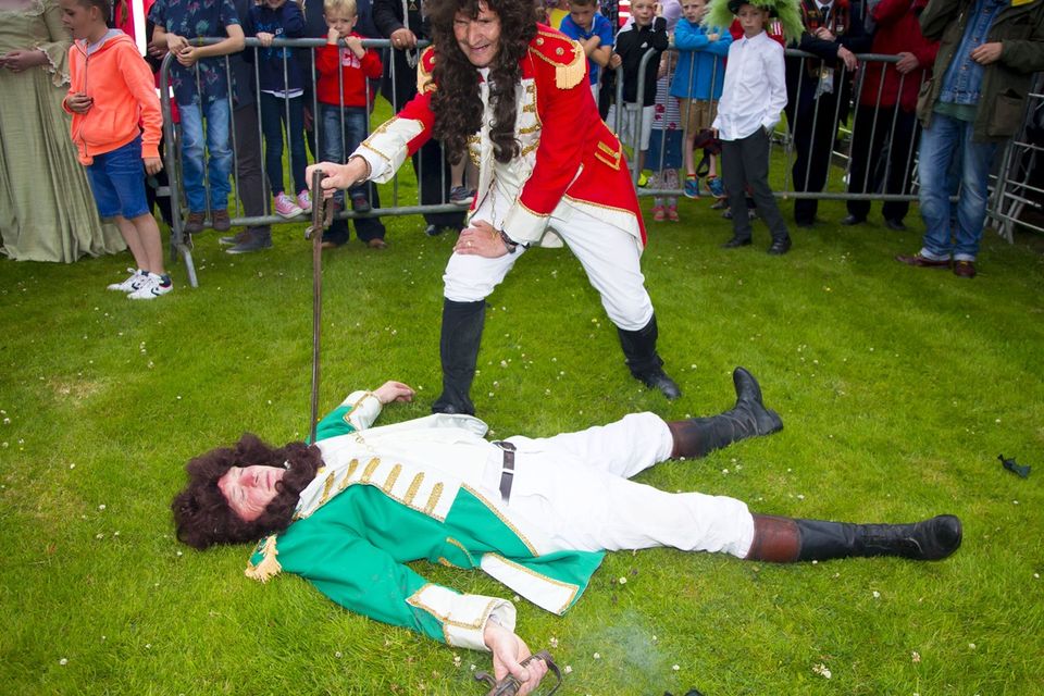 The annual sham fight between King William and James takes place in Scarva on July 13th 2017 (Photo by Kevin Scott / Belfast Telegraph)