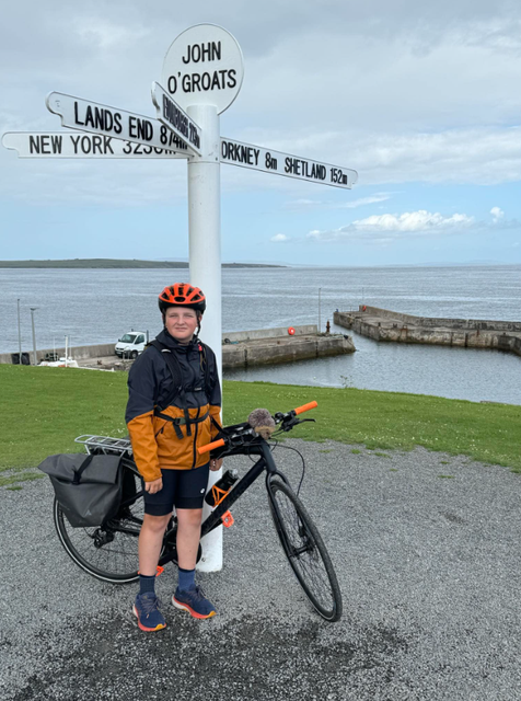 Harry and Nick reached the halfway point at John O’Groats in Scotland (Nick Peksa/PA)