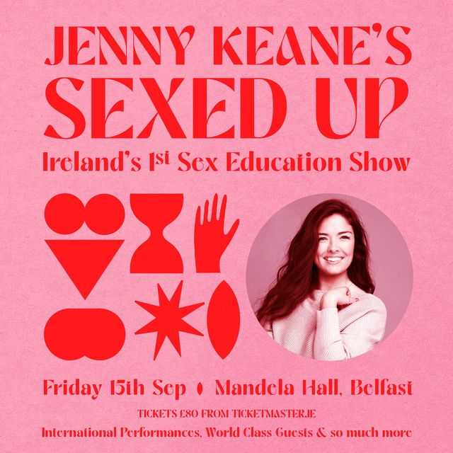 A promo poster for her upcoming event in Belfast