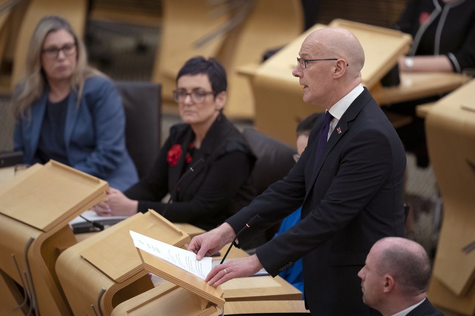 John Swinney described Alex Salmond as ‘a man o’ independent mind’ (Jane Barlow/PA)