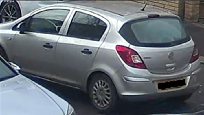 A silver Vauxhall Corsa on Brisbane Road, Ilford, which police believe was driven by Pankaj Lamba (Northamptonshire Police/PA)