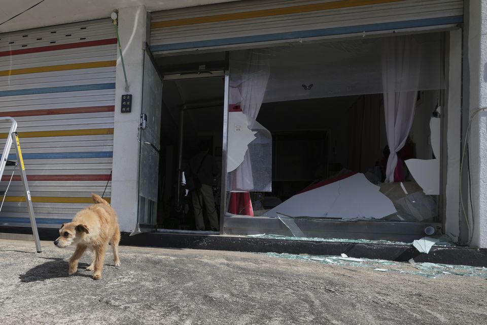 A damaged house near the site of the accidental bombing (Lee Jin-man/AP)