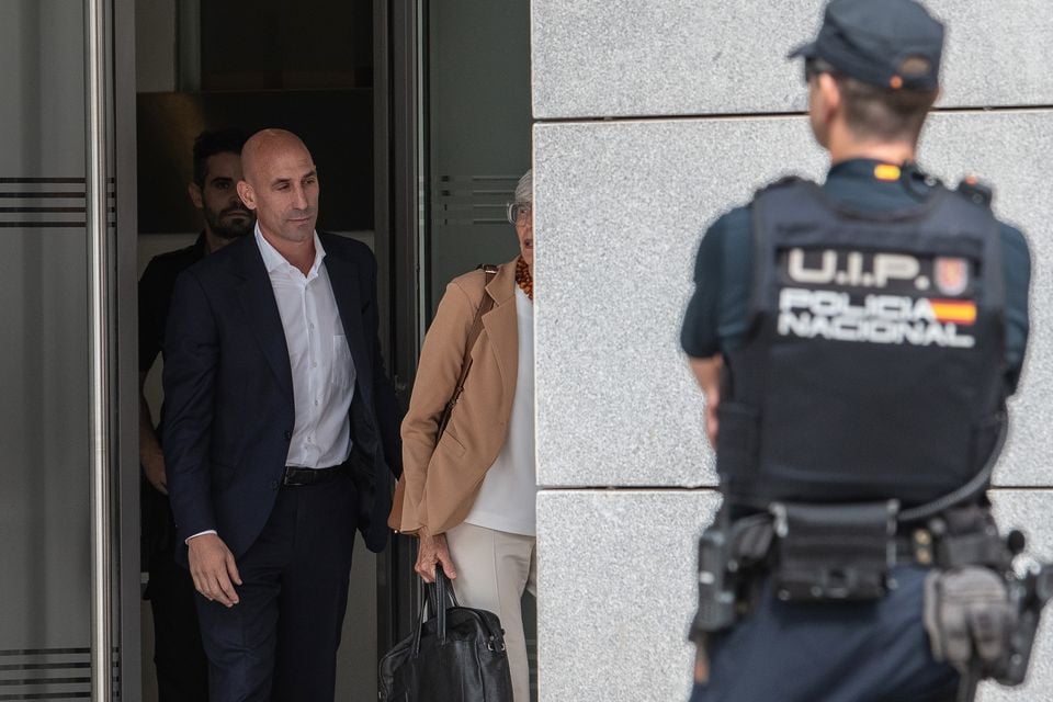 Luis Rubiales was found guilty of sexual assault after kissing Jenni Hermoso (Marcos del Mazo/PA)