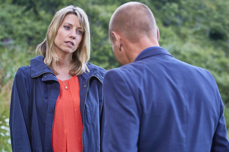 Claire Goose and Matt Bardock, who play Coroner Jane Kennedy and Detective Sergeant Davey Higgins in The Coroner