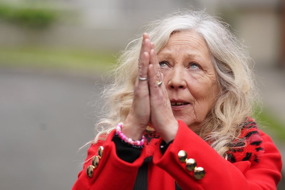 Stardust survivor Antoinette Keegan, who lost her two sisters Mary and Martina, outside Dublin Coroner’s Court (PA)