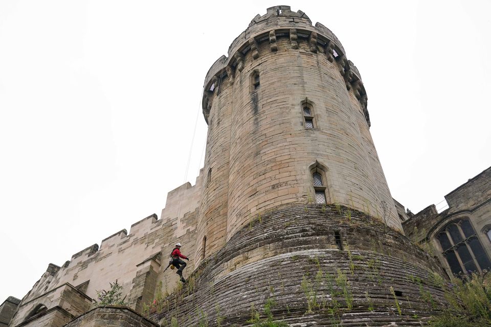 Warwick Castle undergoes a yearly clean (Jacob King/PA)