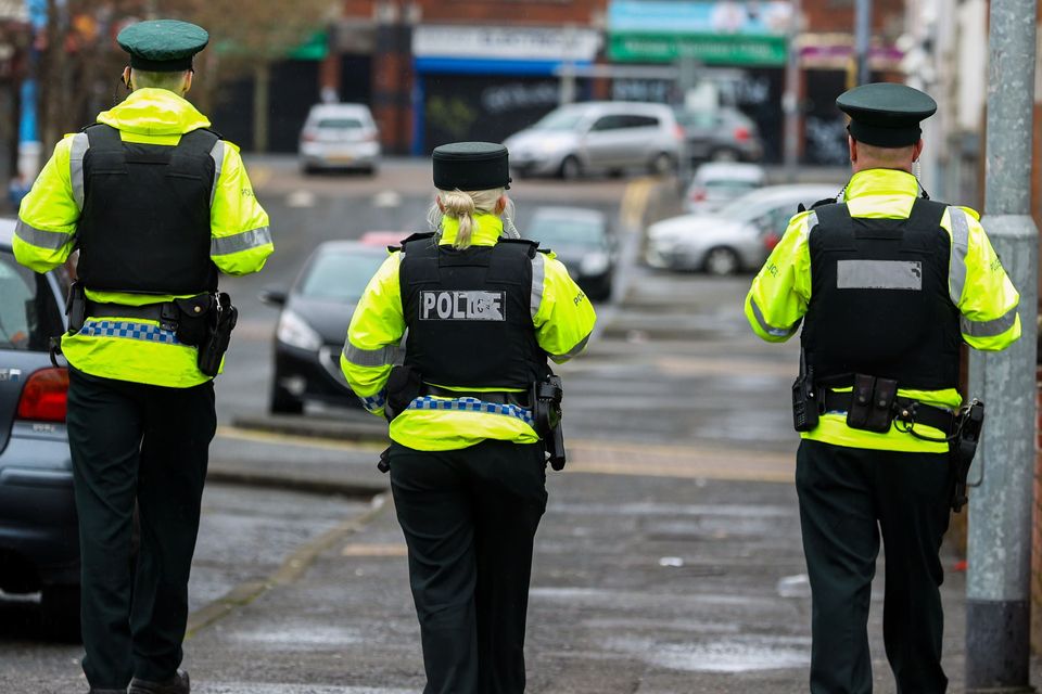 Three PSNI officers responding to the incident were hospitalised after a car chase (stock image / PA)