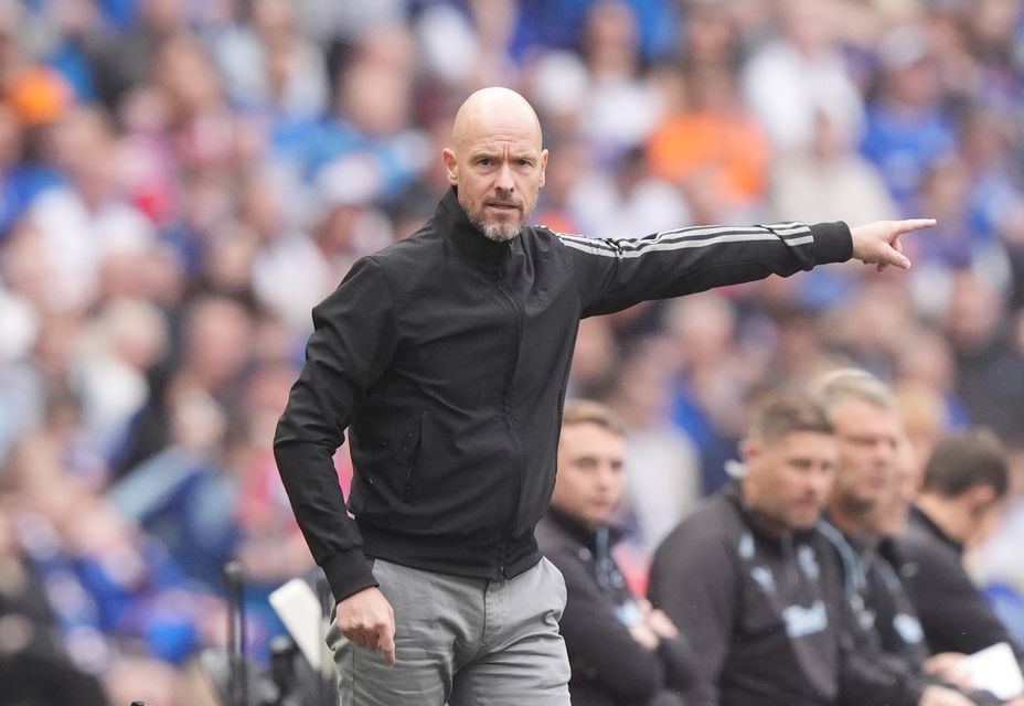 Erik ten Hag saw United defeat Rangers 2-0 on Saturday (Andrew Milligan/PA)