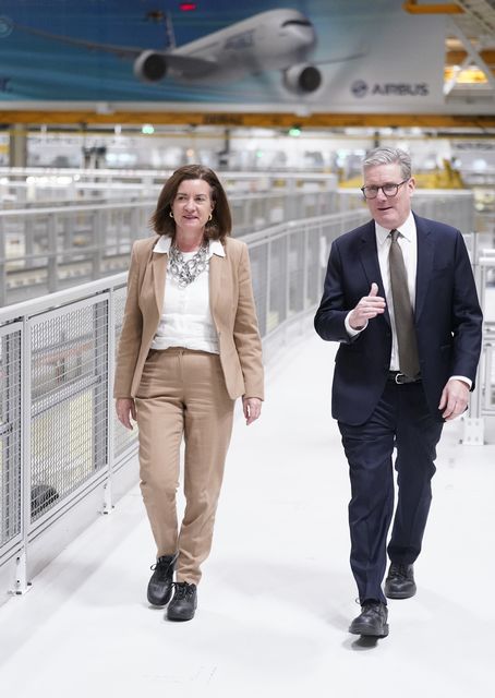 The First Minister of Wales Eluned Morgan with Prime Minister Sir Keir Starmer (Danny Lawson/PA)