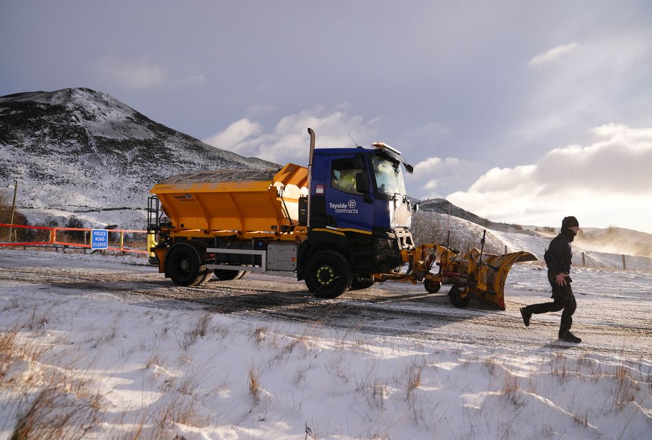 Snow ploughs have been deployed (Andrew Milligan/PA)