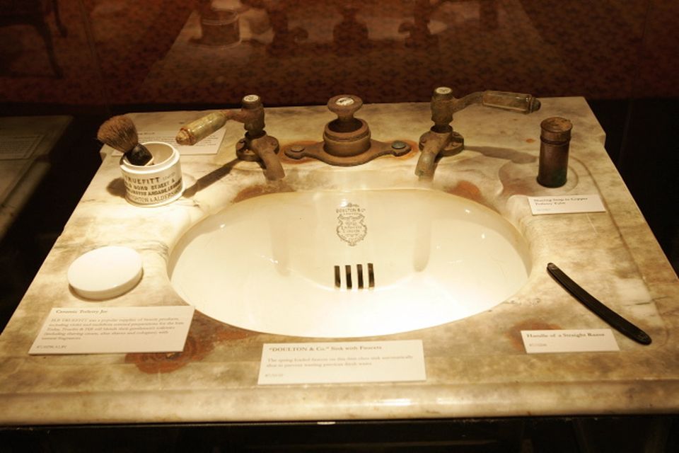 Artifacts from the Titanic are displayed in the Titanic: Artifact Exhibition at the Metreon on June 6, 2006 in San Francisco, California.