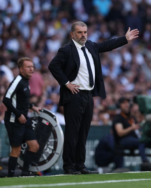 Ange Postecoglou on the touchline (Steven Paston/PA)