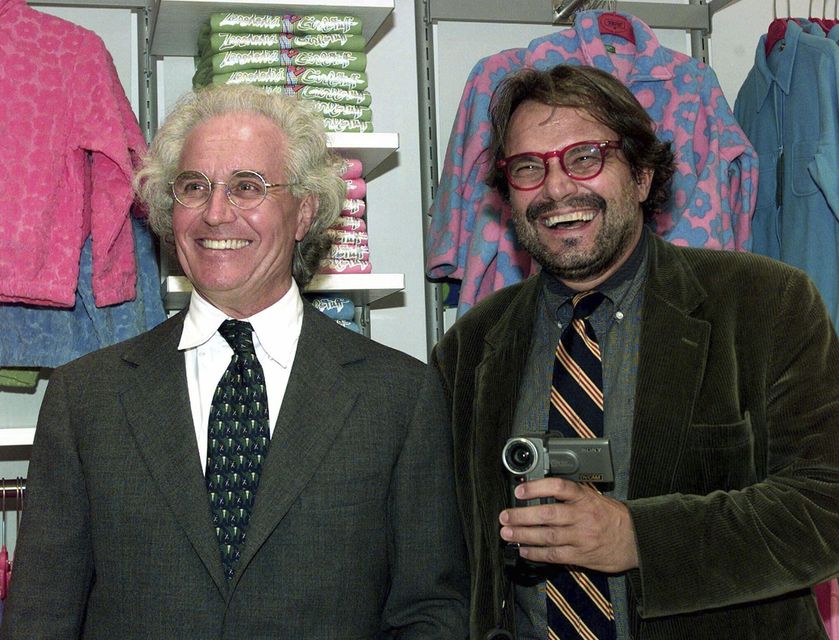 Luciano Benetton and photographer Oliviero Toscani (Luca Bruno/AP)