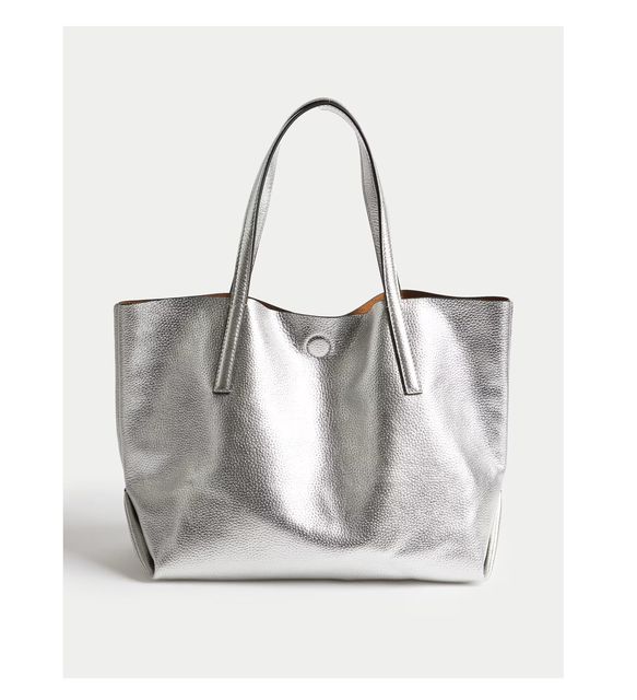 Metallic tote, £99, M&S