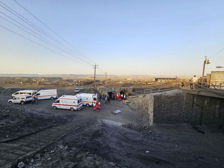 A methane leak is thought to have caused the explosion (Iranian Red Crescent Society, via AP)