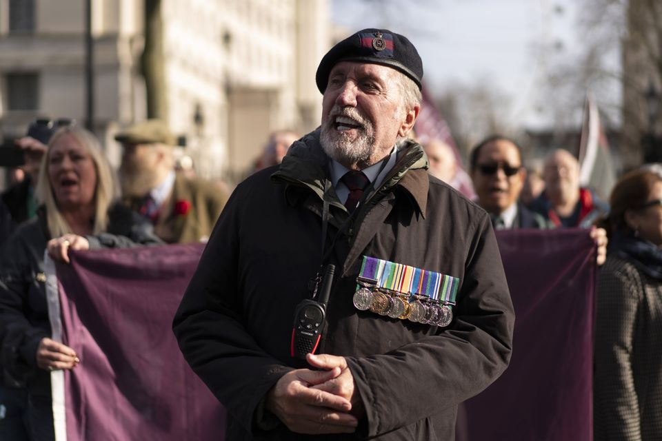 A spokesman for the veterans said they had been ‘thrown to the wolves’ (Ben Whitley/PA)