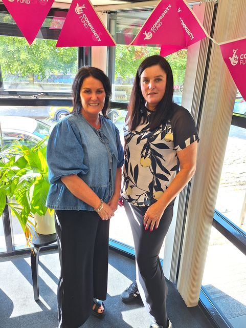 Louise Quinn and Grainne Graham who manage the Crisis Cafe at the facility in Newry (The National Lottery Community Fund/PA)