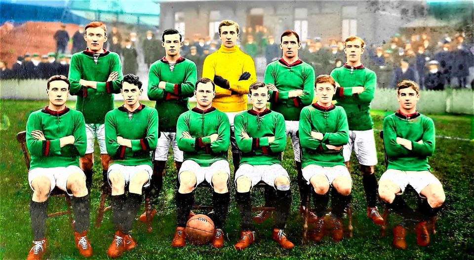 The 1914 Glentoran team that travelled to Europe