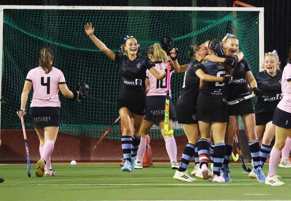 Rebekah Lennon is celebrated for scoring Portadown College's equaliser in the Belfast Telegraph Schoolgirls' Senior Cup Final