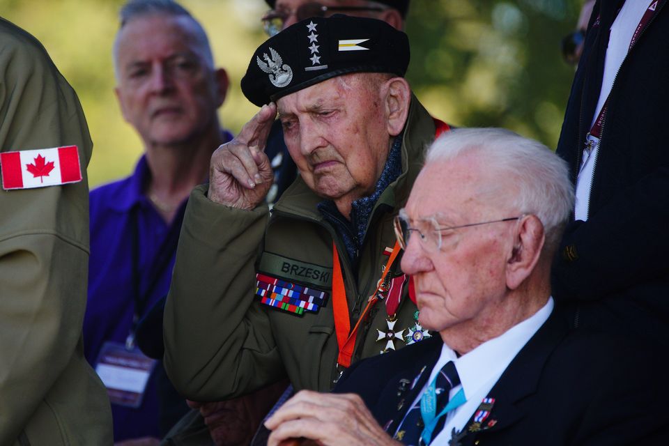 A veteran salutes Ben Birchall/PA)