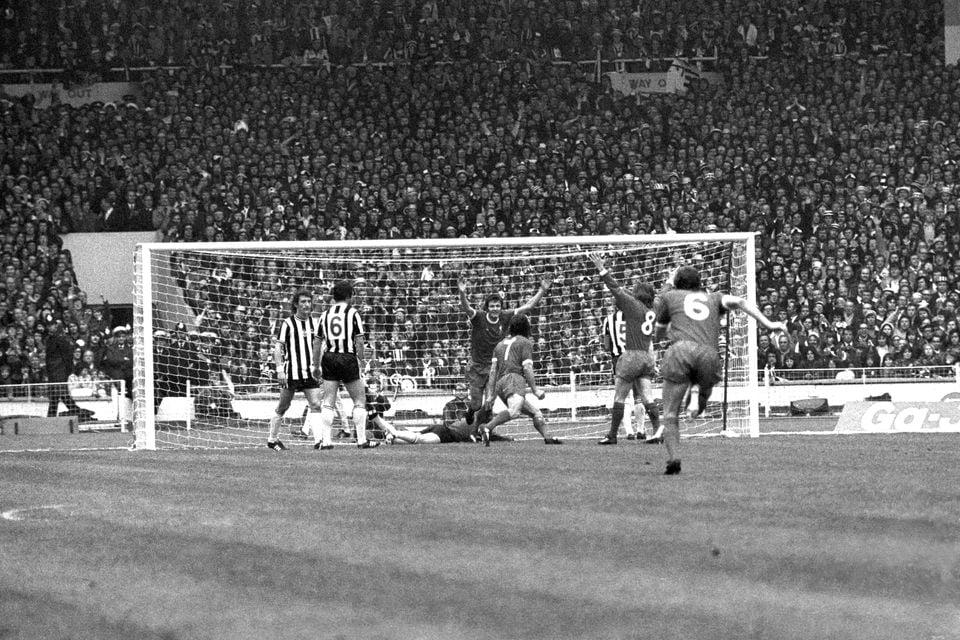 Future Newcastle boss Kevin Keegan scored twice in Liverpool’s 3-0 FA Cup final victory over the Magpies in 1974 (PA)