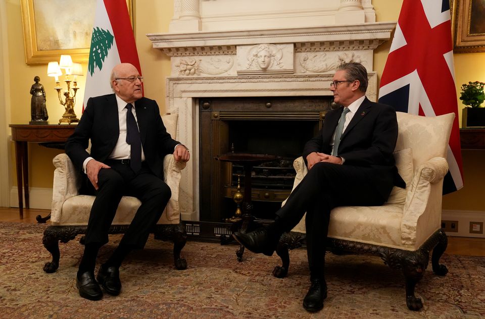 Prime Minister Sir Keir Starmer discussed the situation in the Middle East with his Lebanese counterpart Najib Mikati on Monday evening (Lucy North/PA)