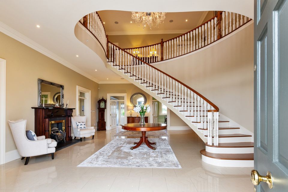 Impressive reception hall staircase