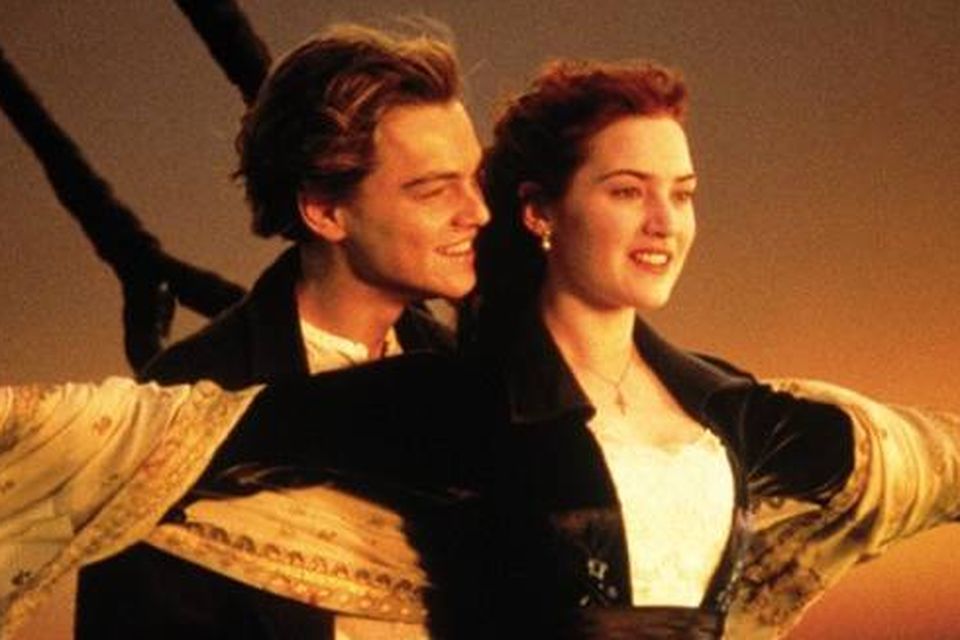 Kate Winslet and Leonardo DiCaprio in a scene from Titanic