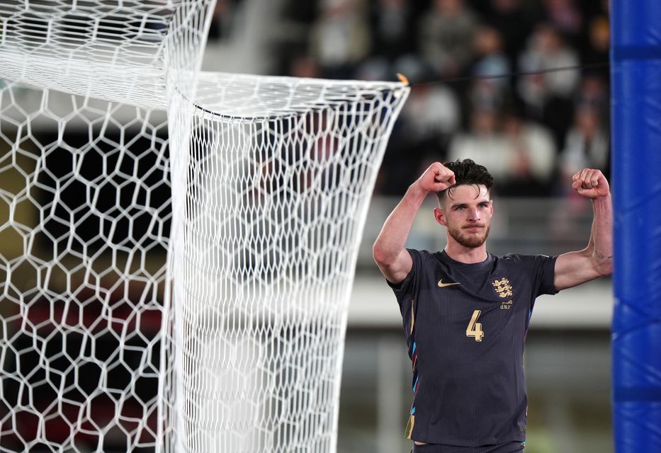 Declan Rice was a goalscorer in England’s 3-1 win in Finland (Bradley Collyer/PA)