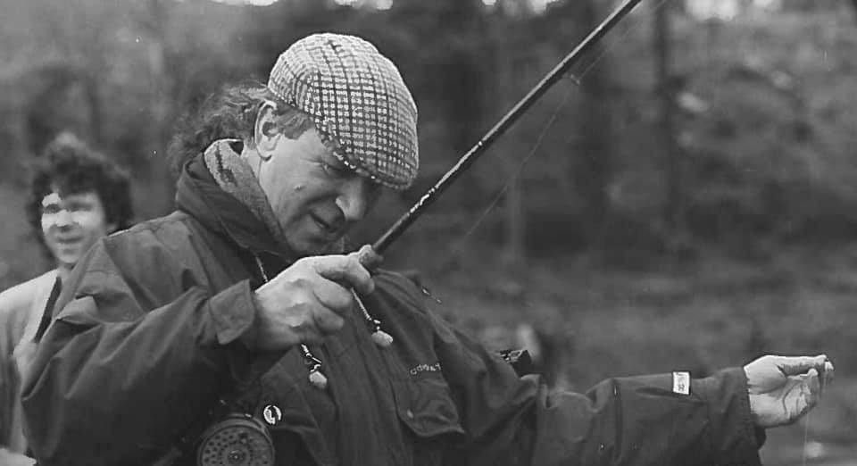 Jack Charlton at the opening of a fly fishing competition at Glenowen Fisheries, Creggan Reservoir