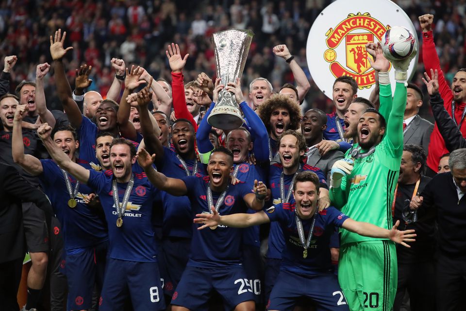 Wayne Rooney lifted the Europa League trophy in 2017 (Nick Potts/PA)