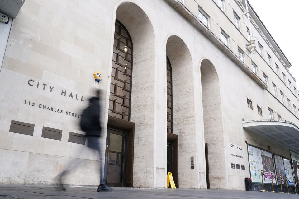 The inquest was heard at Leicester City Hall (Jacob King/PA)