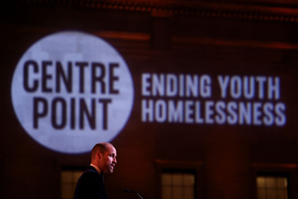 The Prince of Wales speaks during the Centrepoint Awards (Hollie Adams/PA)