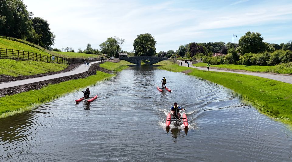 Clones Marina, Clones, Co Monaghan, after the completion of phase two of the Ulster Canal restoration project, in June (Niall Carson/PA)