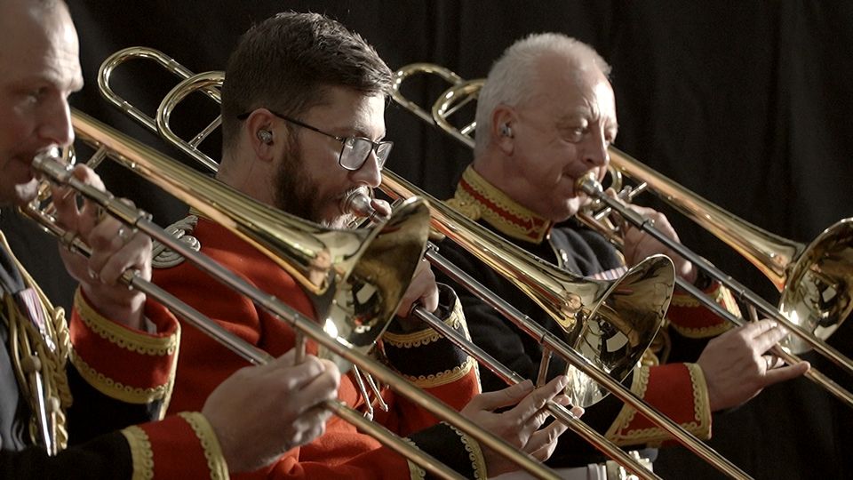 The Band of the Household Cavalry playing the song (Dennis Madden/PA)