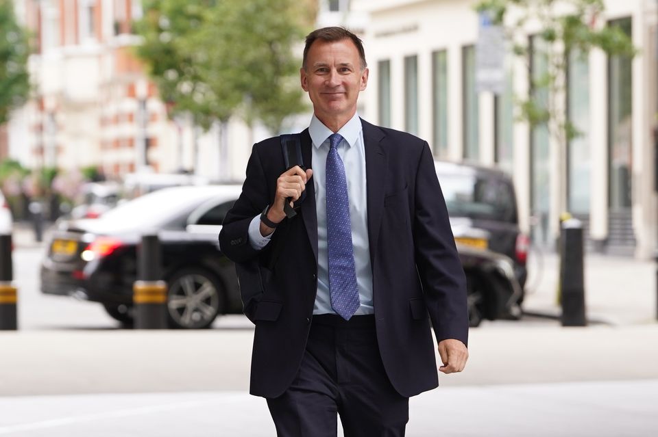 Shadow chancellor Jeremy Hunt said the Tories should take the time they need to select their new leader (Lucy North/PA)